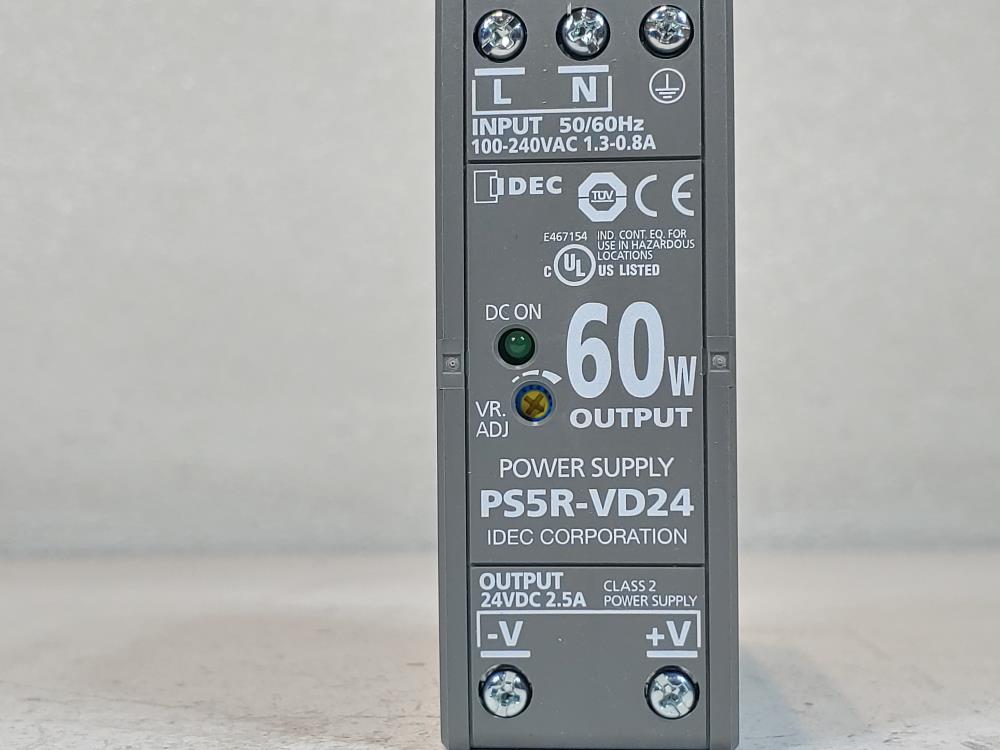 IDEC Class 2 Power Supply PS5R-VD24 / 24V Output 60W 2.5A