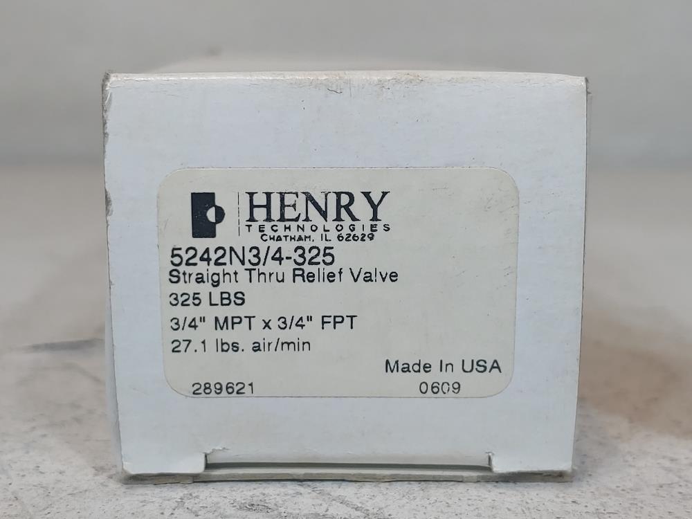 Henry 5242N3/4 -325 Straight Thru Relief Valve