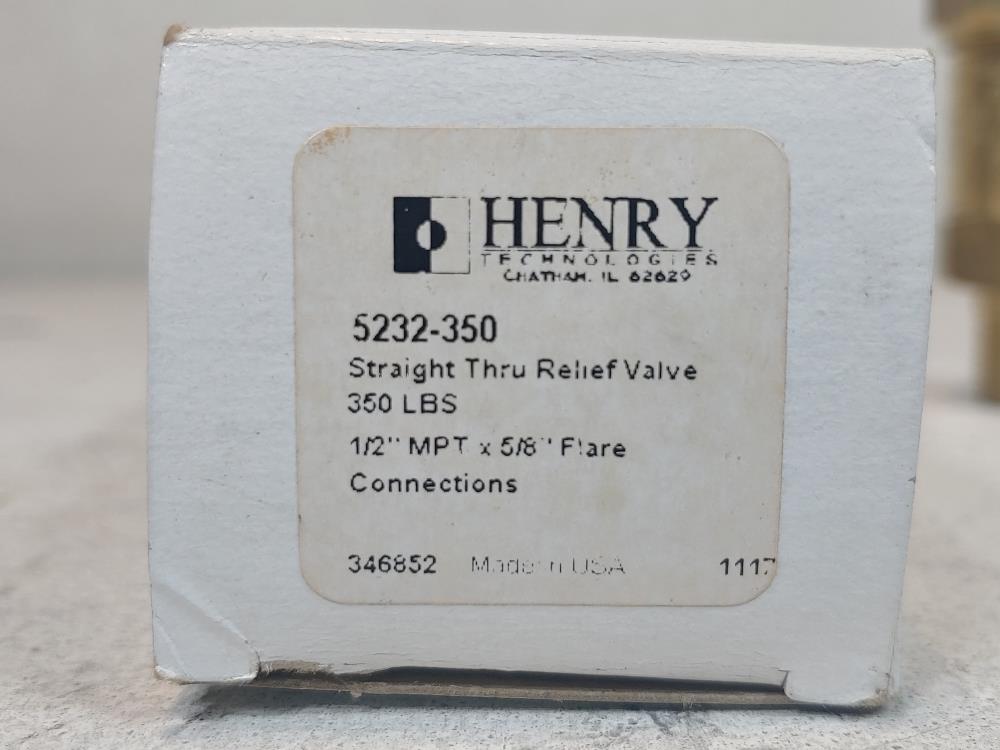 Henry 5232 1/2" 350 Straight Thru Relief Valve