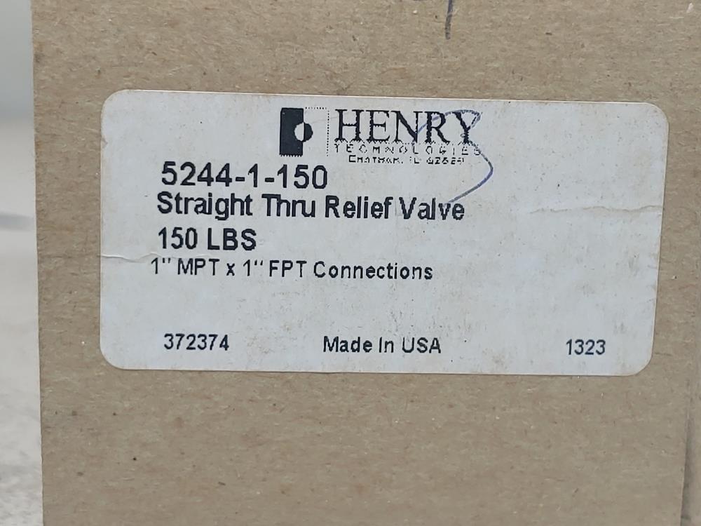 Henry 5244-1-150 Straight Thru Relief Valve