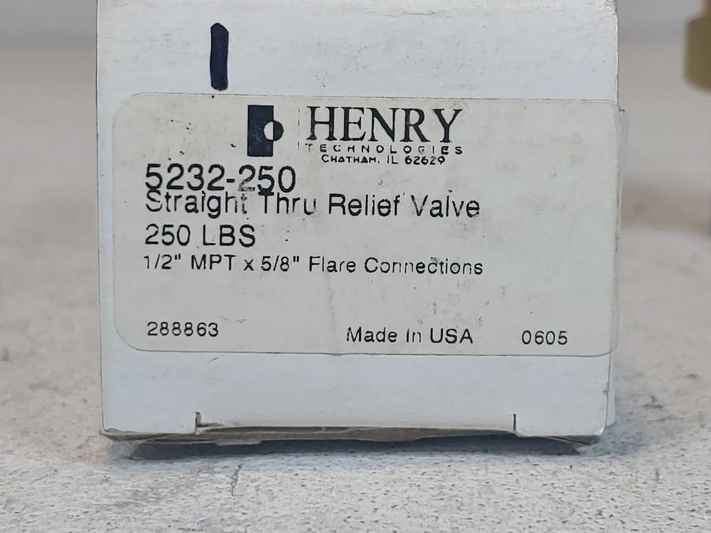 Henry 5232-250 Straight Thru Relief Valve