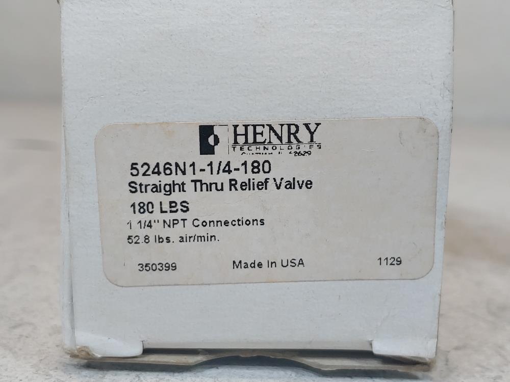 Henry 5246N 1-1/4 -180 Straight Thru Relief Valve