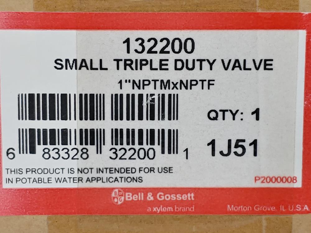 Bell & Gossett 3DV-1NMF Triple Duty Valve 1" 