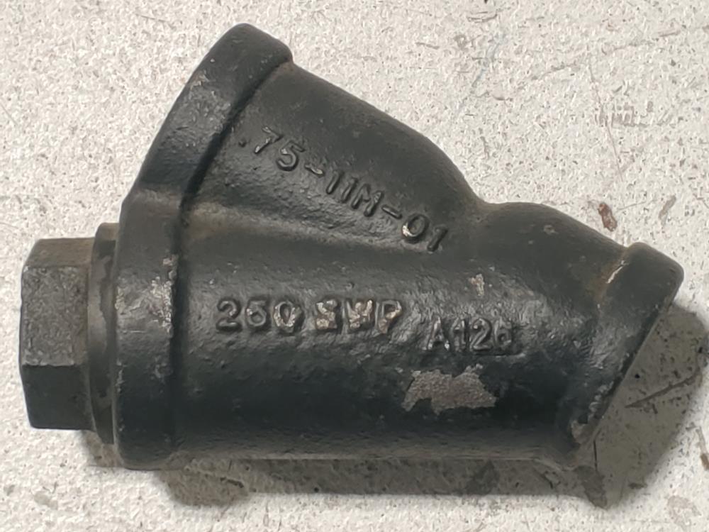 Lot of (8) Mueller 3/4" 250 SWP Steam "Y" Strainer 75-11M-01