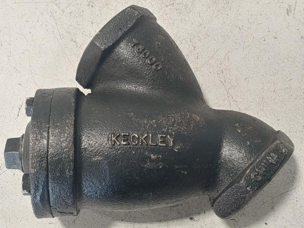 Keckley Style B 2-1/2" 250# Threaded Cast Iron "Y" Strainer Domestic 