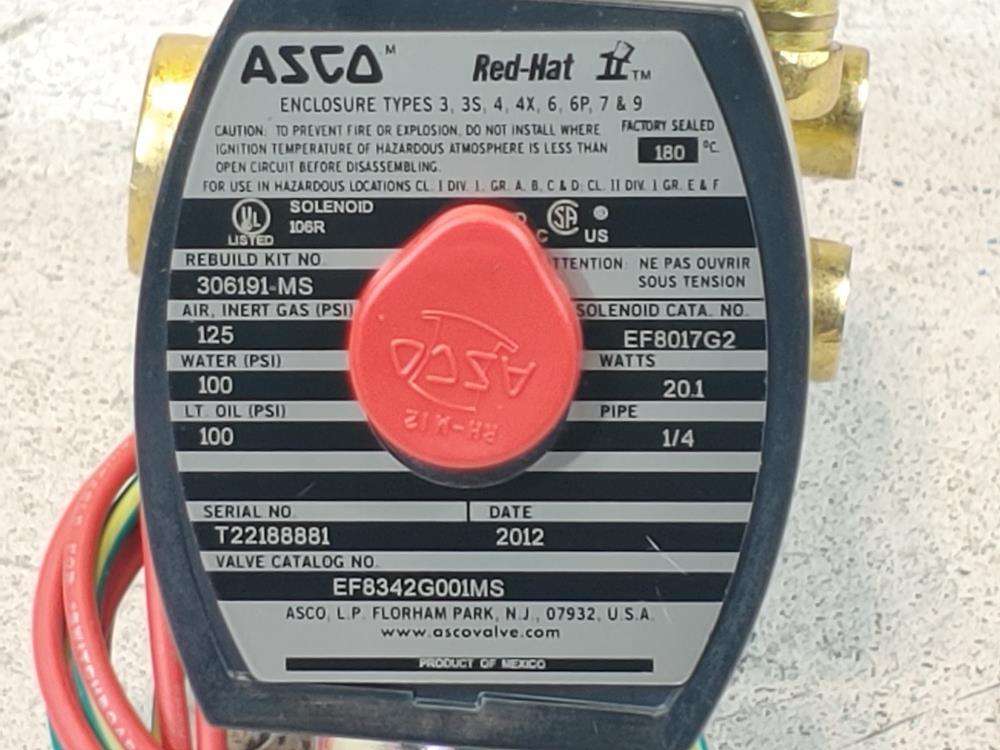 Asco 1/4" Solenoid Valve EF8017G2 / EF8342G001MS