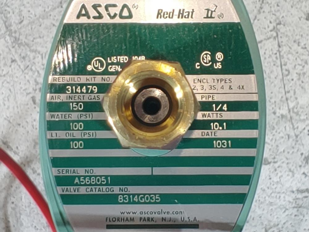 Asco 1/4" NPT Solenoid Valve 8314GO35