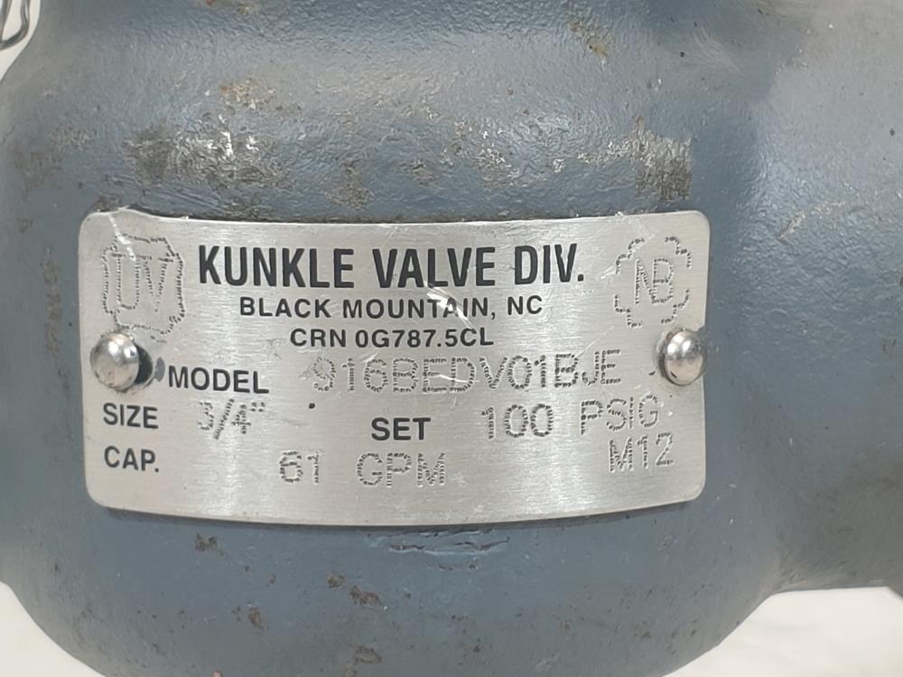 Kunkle 3/4" MNPT X 1-1/4" FNPT Relief Valve 916BEDV01BJE