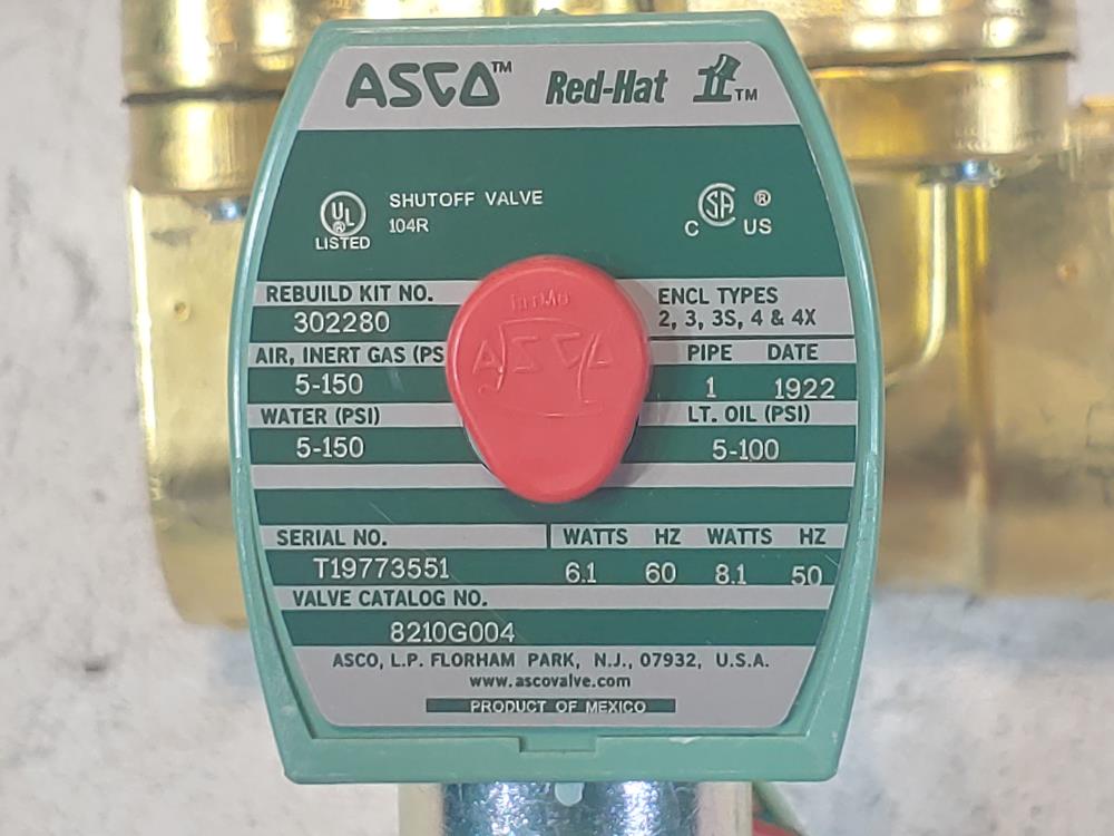 Asco 2-Way 1" Solenoid Valve 8210G004