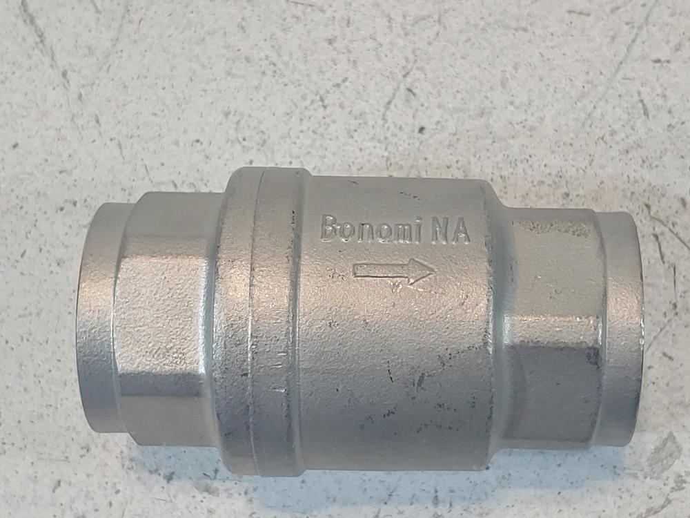 Bonomi 1" Stainless Steel In-Line Spring Check Valve 704-412-9038 