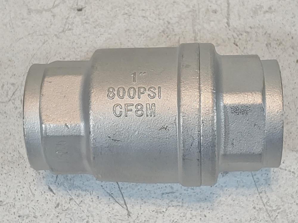 Bonomi 1" Stainless Steel In-Line Spring Check Valve 704-412-9038 