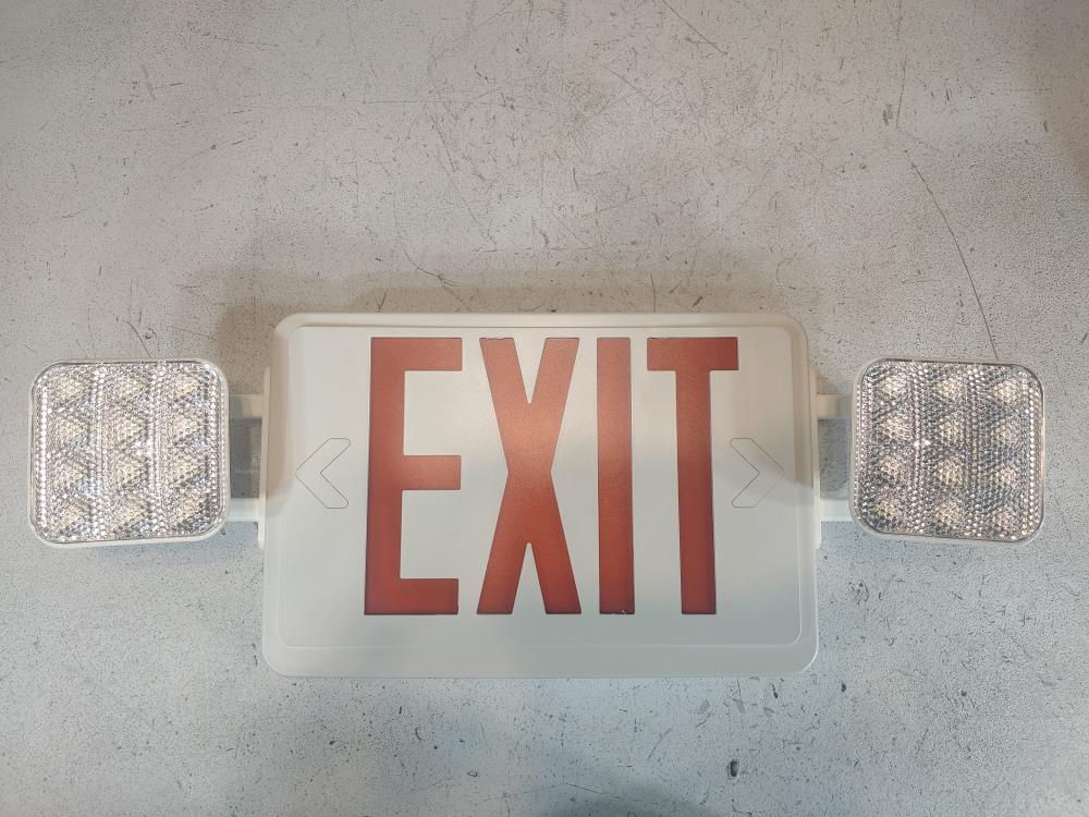Lot of (5) Sylvania LED Slim Red Exit Sign Emergency Light 60759