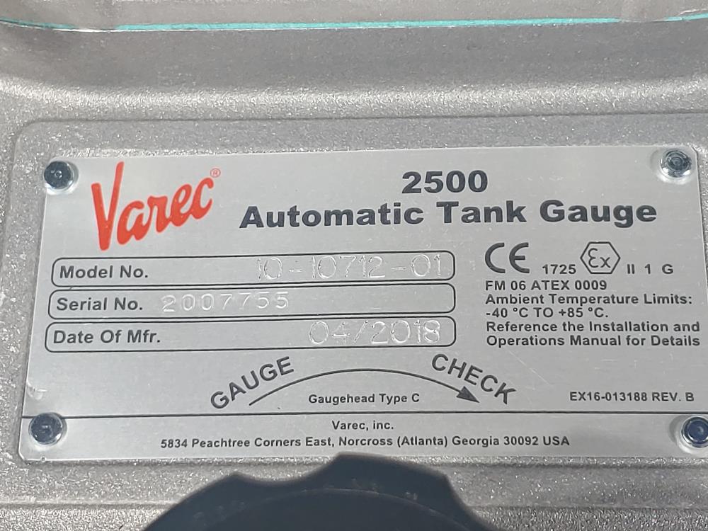 Varec 2500 Automatic Tank Gauge 101071201