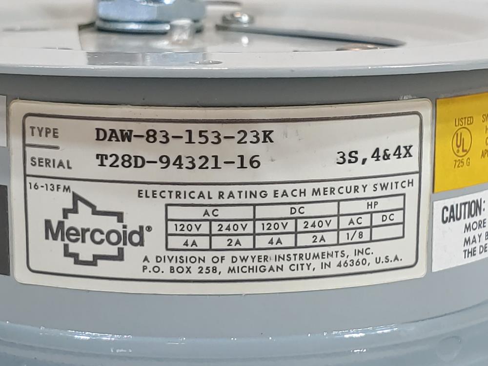 Mercoid Control Model#: Daw-83-153-23k