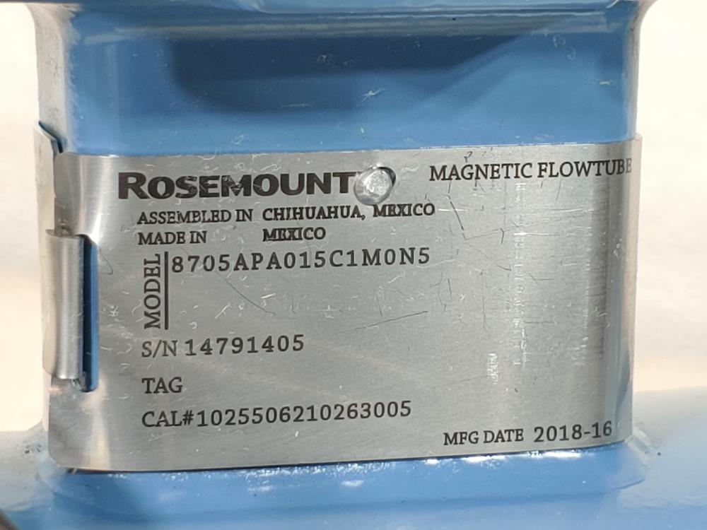 Rosemount 1-1/2" 150# 8705 Flanged Magnetic Flowtube w/ 8712 Flow Transmitter