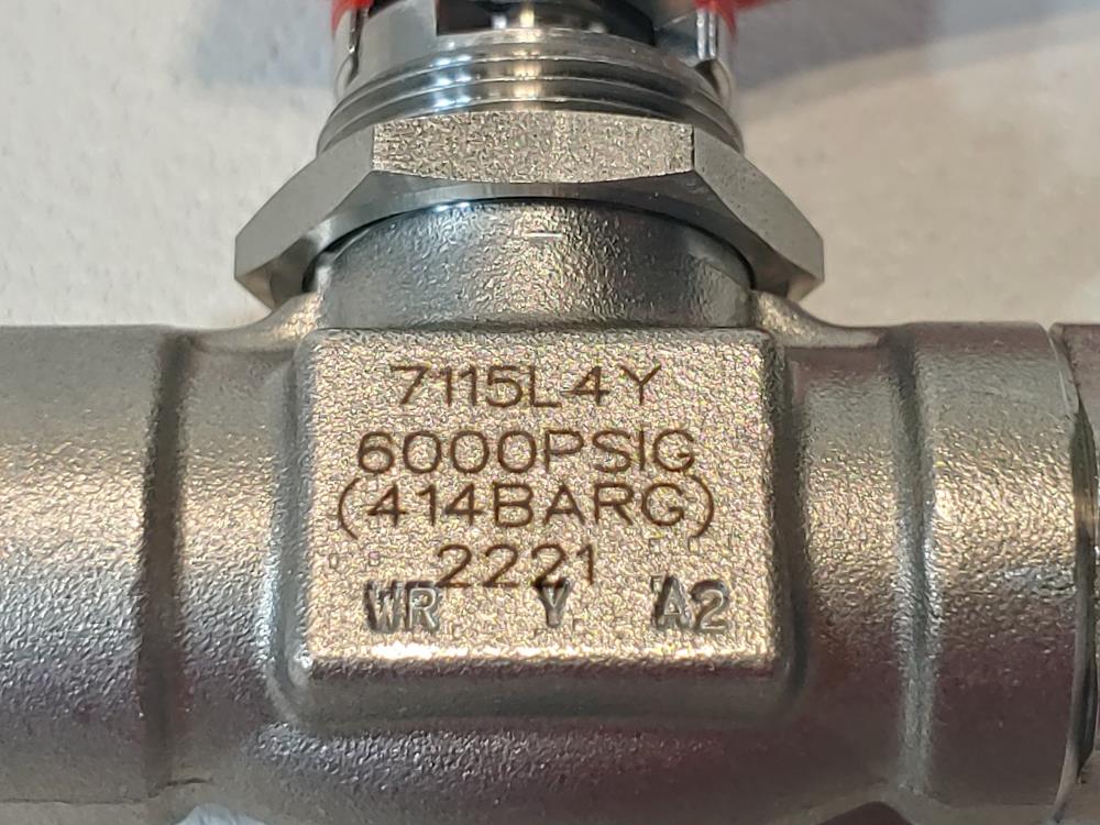 Hoke 71 Series 2-Way Integral Panel Mount Ball Valve  7115L4Y