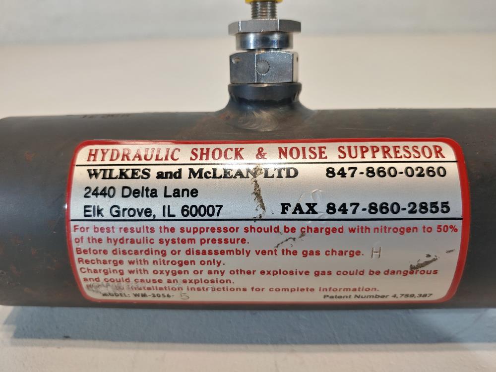 Wilkes And Mclean WM-3056-5 Hydraulic Shock & Noise Suppressor 