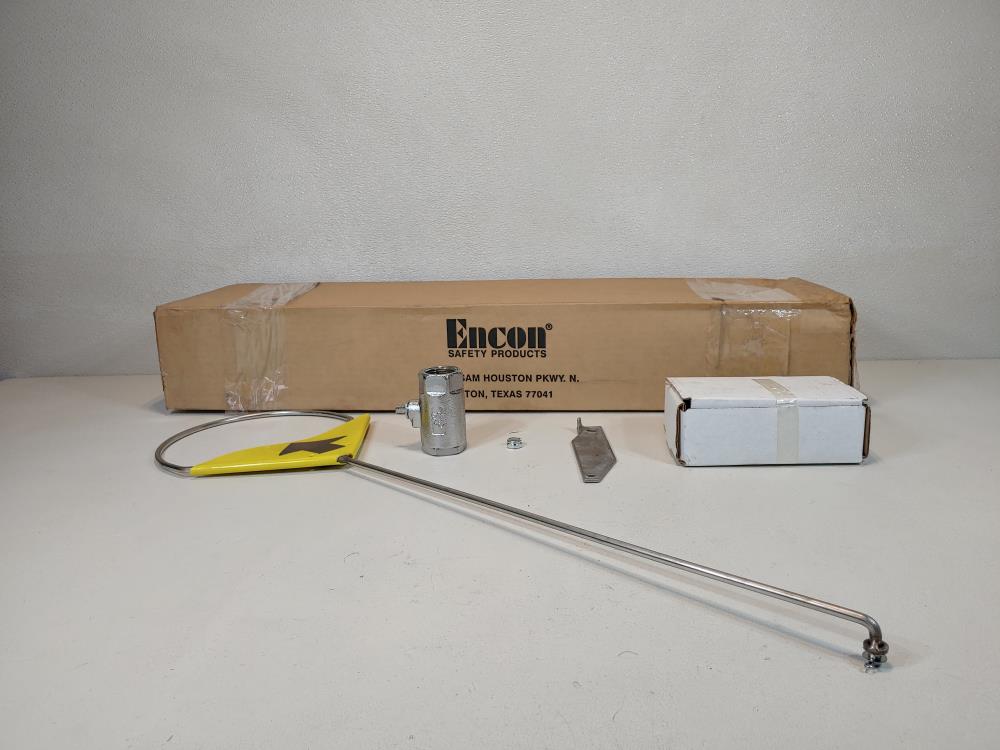 Encon Safety Shower Products 1" Ball Valve BCP w/ Actuator Arm & Pull Rod 