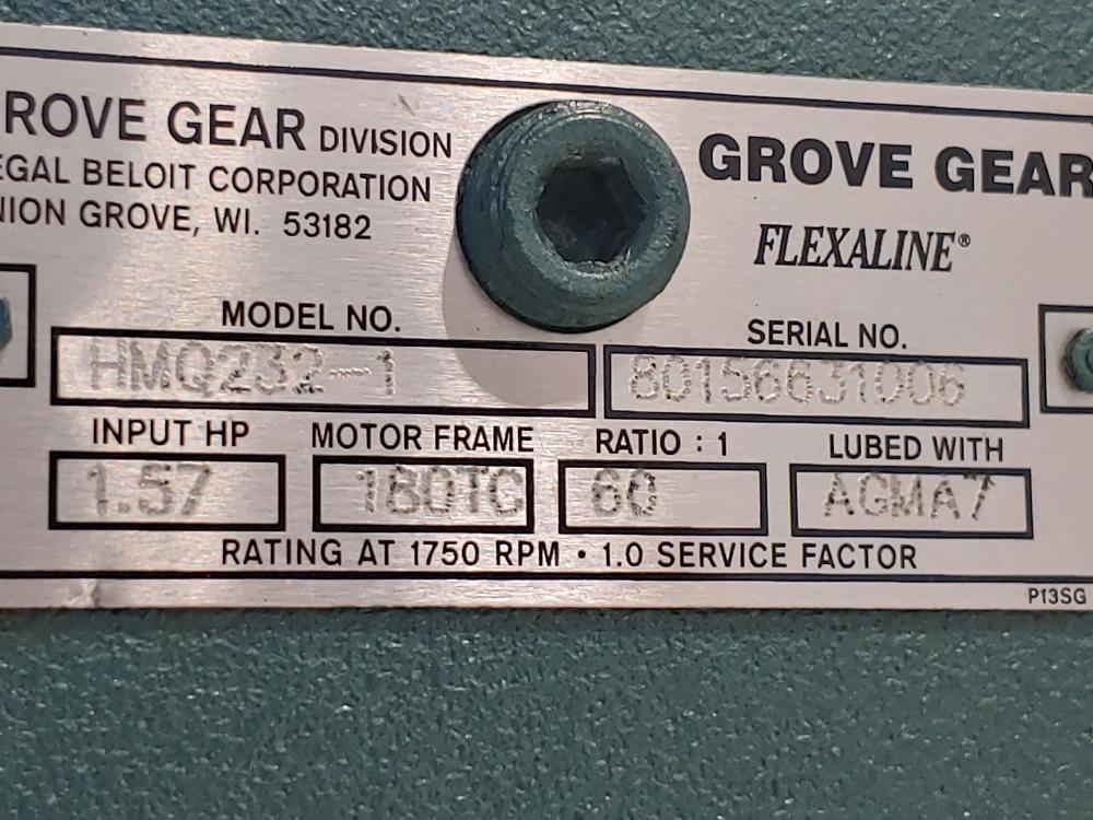 Grove Gear Flexaline Gear Reducer HMQ232-1