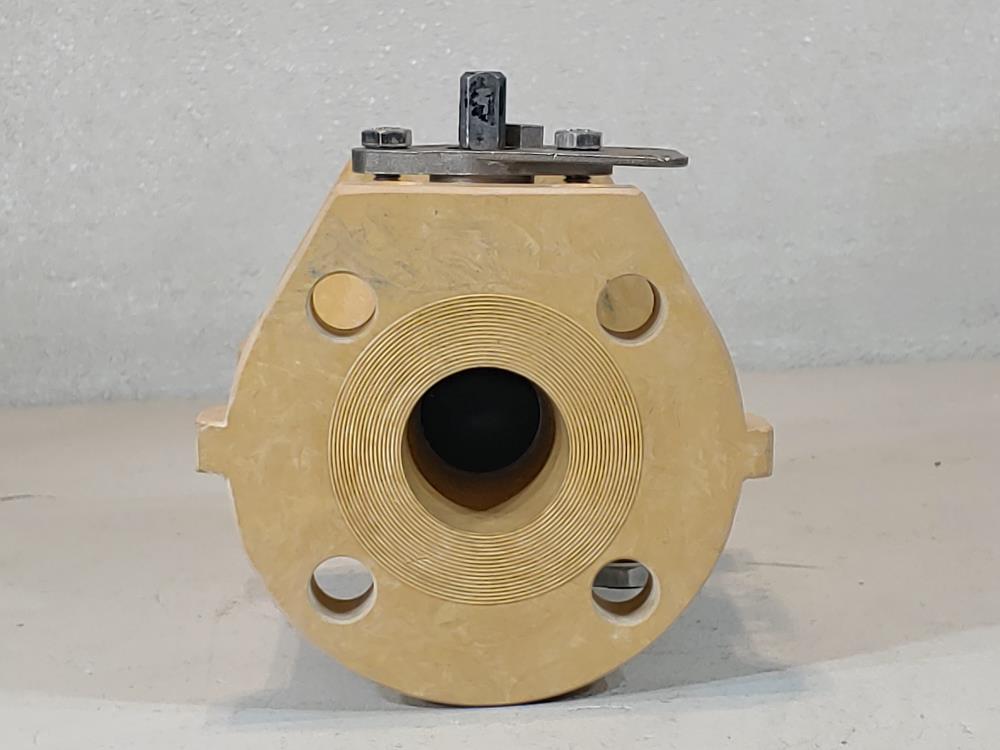 NIL-COR 1-1/2" Fiberglass Ball Valve Model#:1.5-310-ST-T-H-S