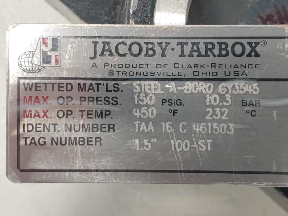 Jacoby Tarbox 1-1/2" Carbon Steel Sight Flow Indicator Model# 100-ST TAA 16 C
