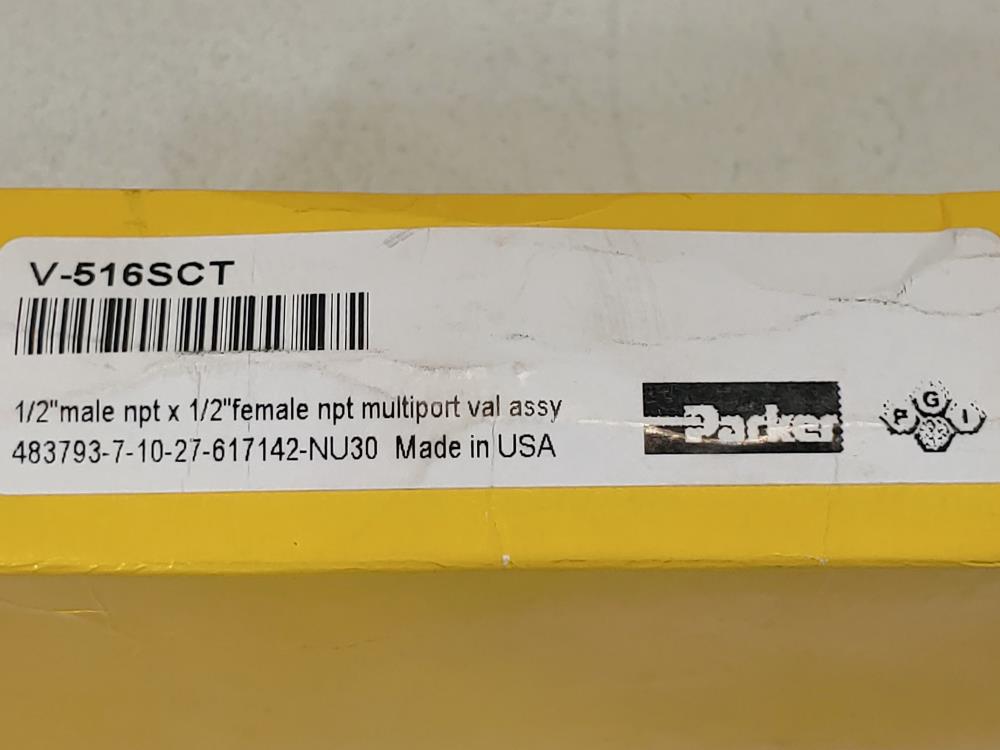 Parker V-516SCT Manual Stainless Needle Valve 