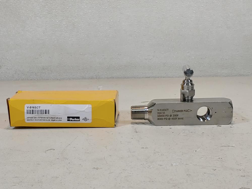 Parker V-516SCT Manual Stainless Needle Valve 