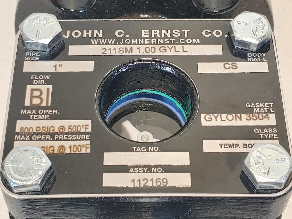 John C Ernest 1" Sight Flow Indicator  211SM 1.00 GYLL