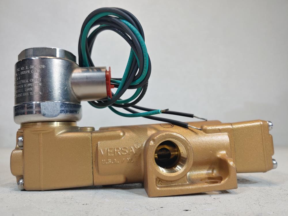 Versa 1/2" 3-Way Solenoid Valve VSG-3521-MS-XX-D024