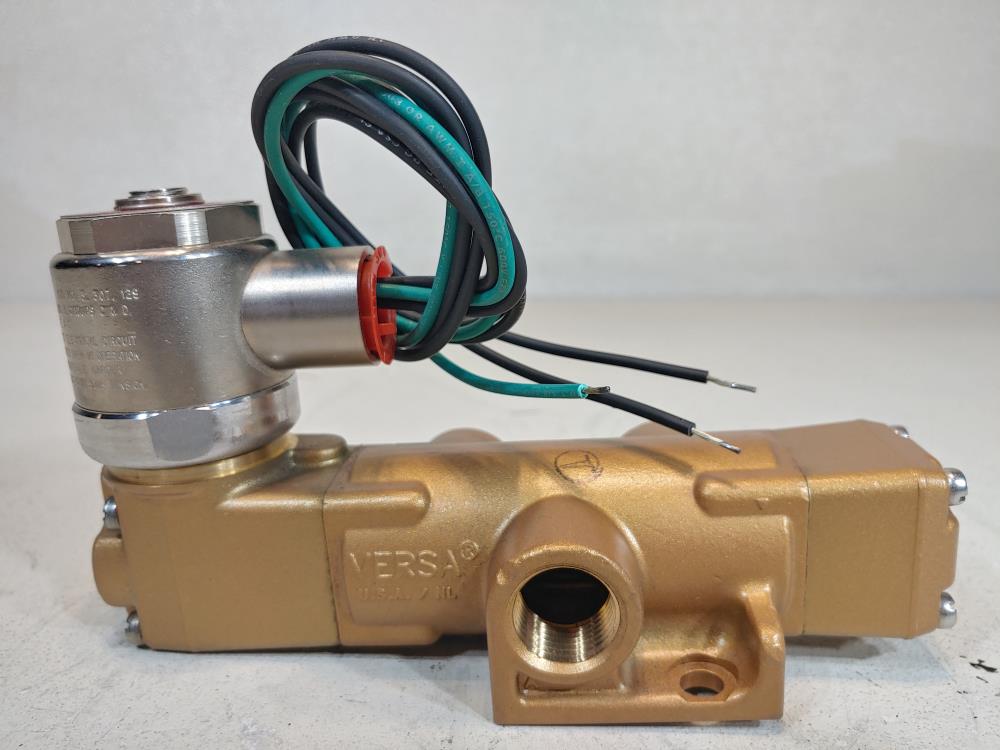 Versa 1/2" 3-Way Solenoid Valve VSG-3521-MS-XX-D024