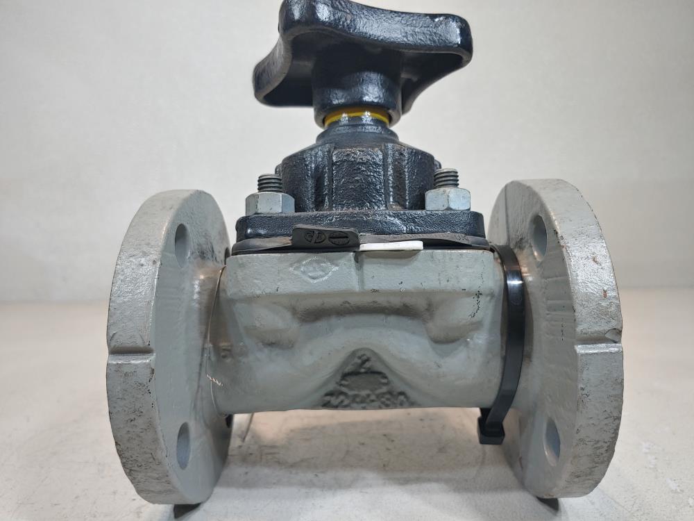 Century Instrument Co. Flanged 1-1/2" Polypropylene Lined Diaphragm Valve 