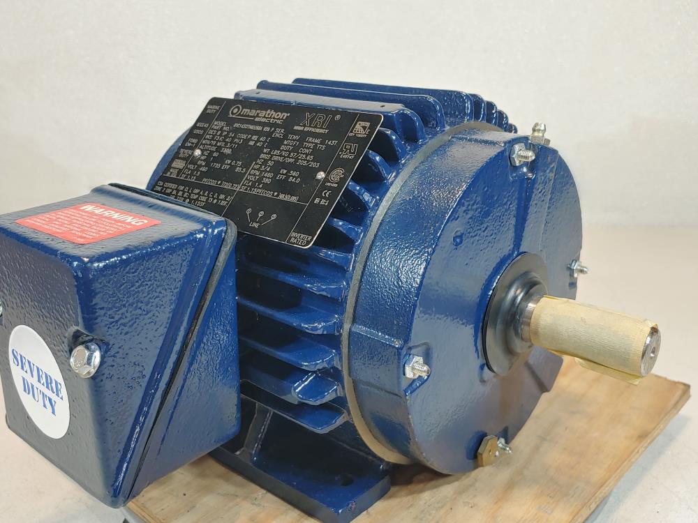 Marathon Electric Severe Duty Motor 1HP(460V), 3/4HP(380V) 143TTTN6526BA R26 P