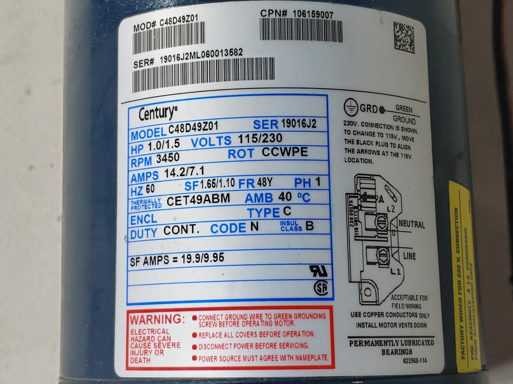 Franklin Electric Shallow Well VersaJet Series Jet Pump FVJ1CI-P w/ Motor 1.0 HP