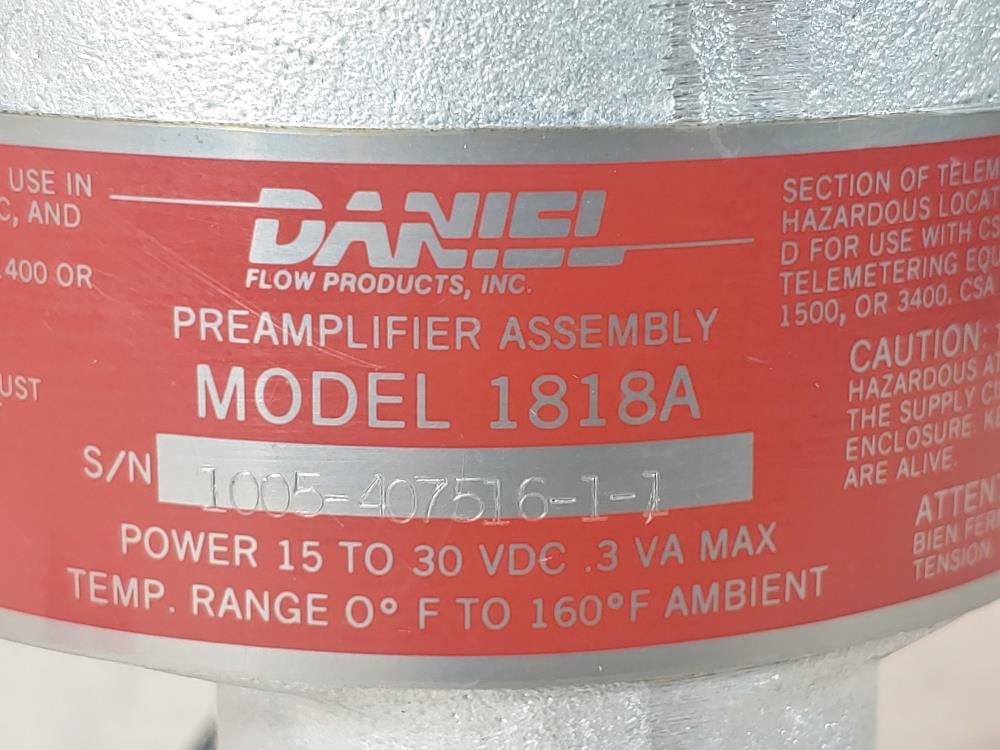 Daniel 1818A Pre Amplifier Liquid Measurement Assembly 