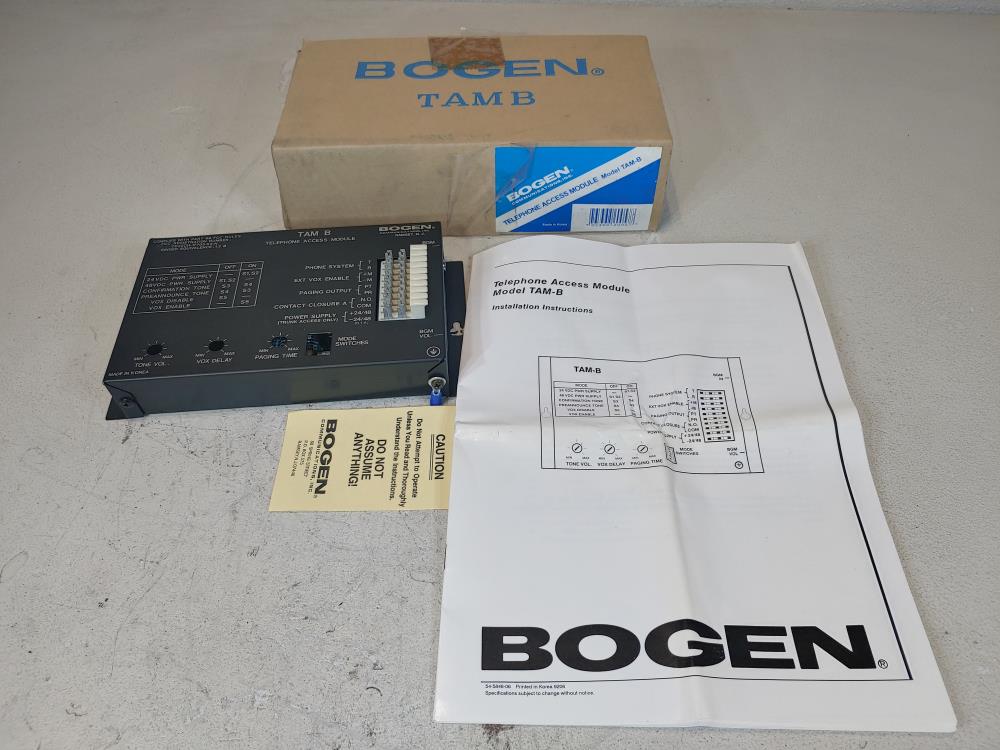 BOGEN Telephone Access Module TAM B Voice Paging Adapter