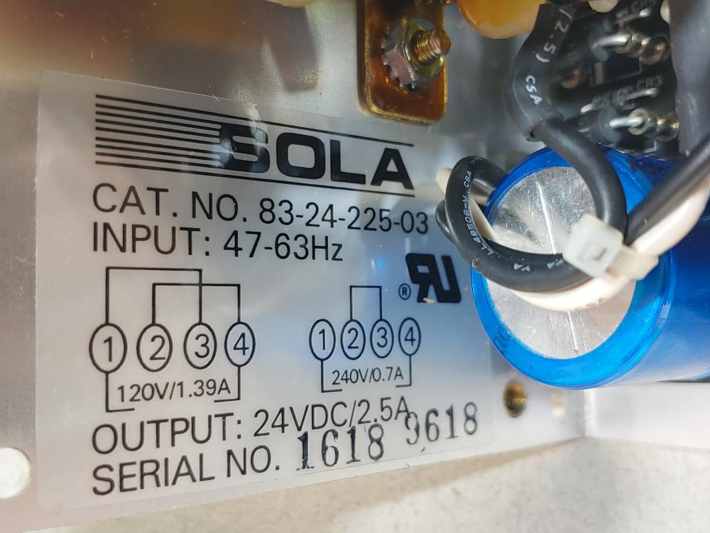 Sola Single Output Linear Open Frame DC Power Supplies 83-24-225-03 