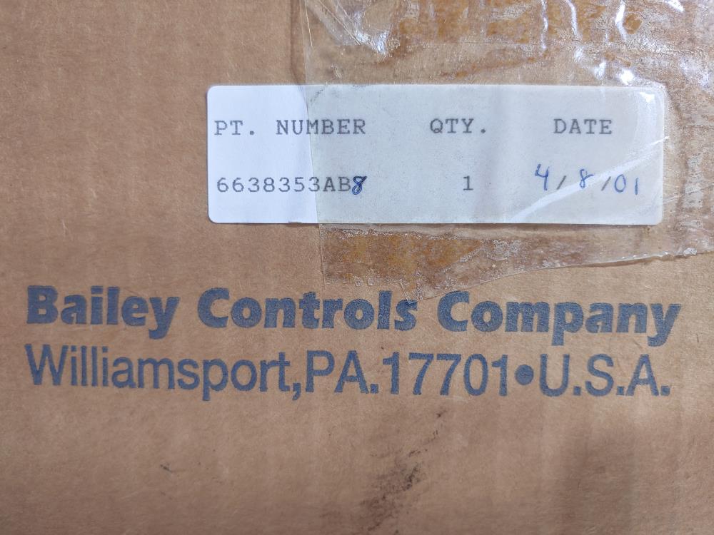 Bailey Controls Company Peripheral Power Unit 6638353AB8