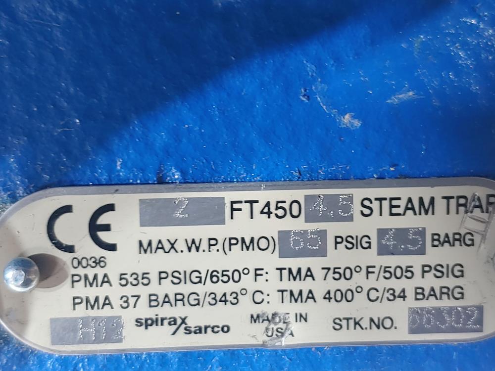 Spirax Sarco FT450-4.5 - 2" NPT Steam Trap 66133 