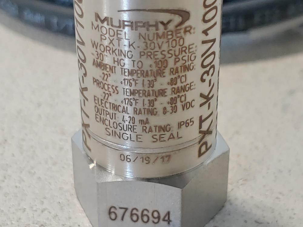 Murphy PXTK30V100 Vacuum/Pressure Transmitter (05707732)