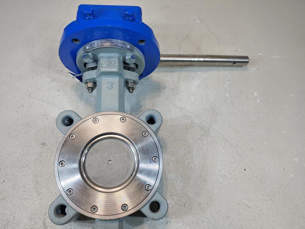 ABZ Valve 402-108 / 3" 150# Butterfly Valve w/ Gear Operator