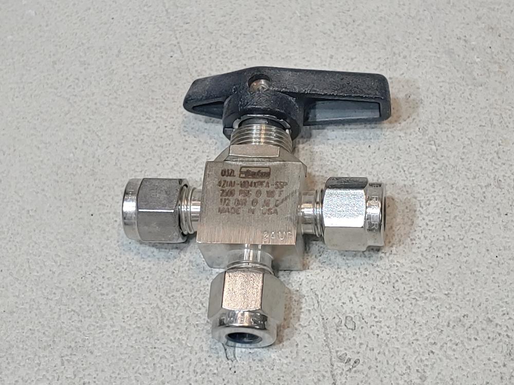 Parker 1/4" MB Series Ball Valve 4A-MB4XPFA-SSP 