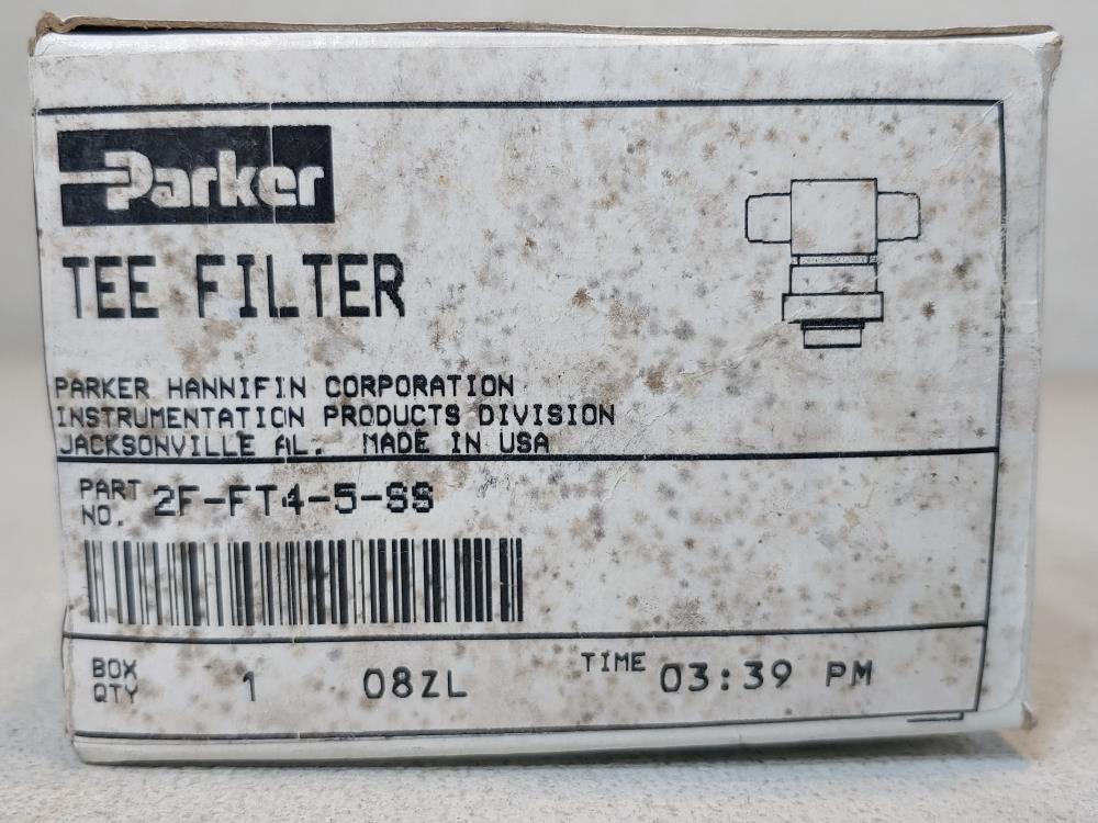 Parker 1/8" Instrumentation TEE Filter 2F-FT4-5-SS