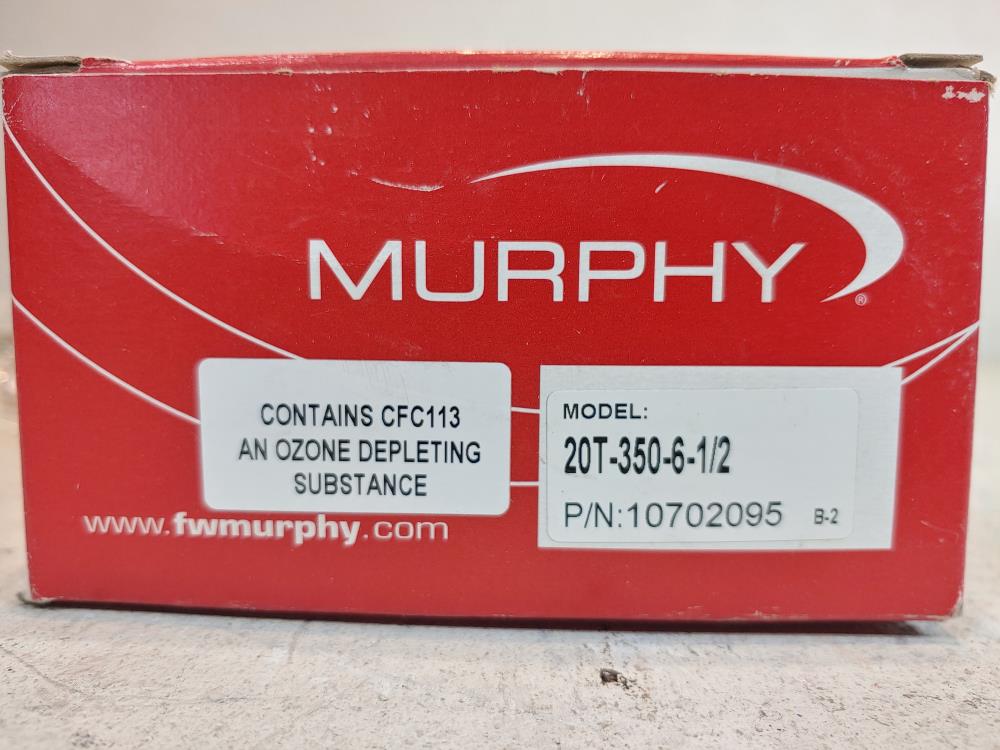 Murphy 20T-250-6-1/2 Temperature Switch Gauge P/N:  10702095