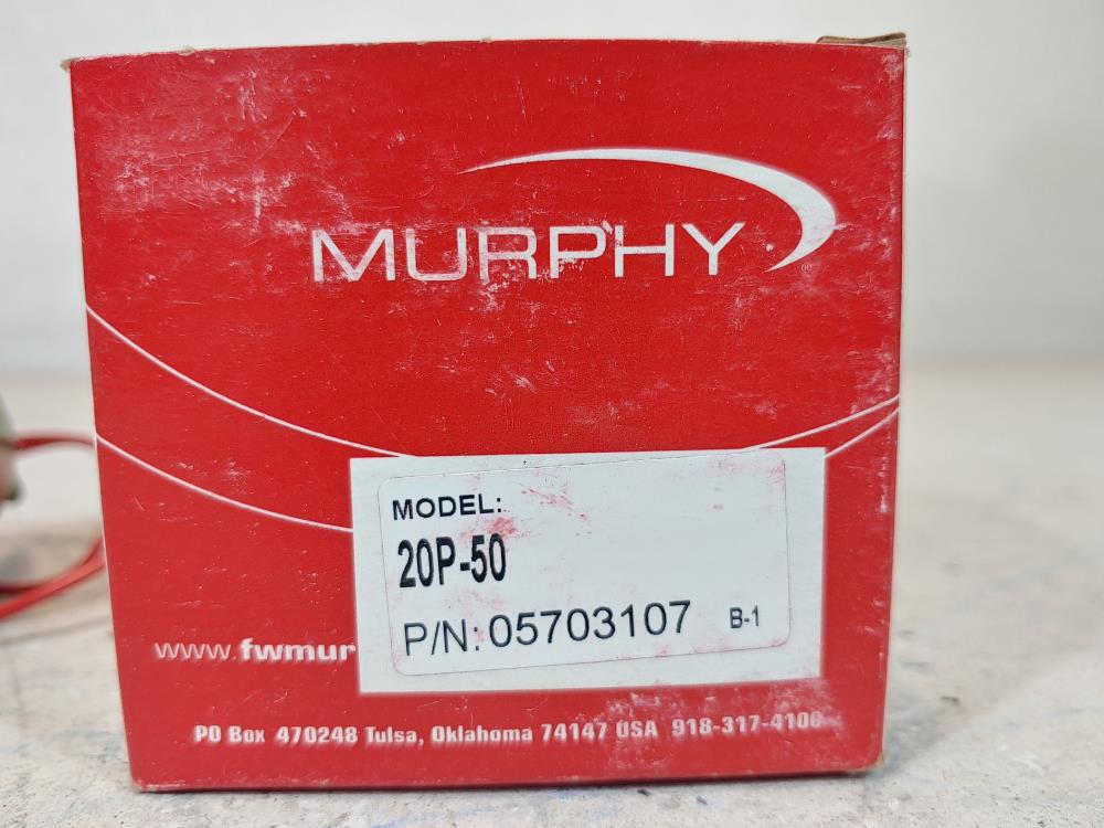 Murphy 2" Pressure Swichgage 20P-50  P/N#: 05703107