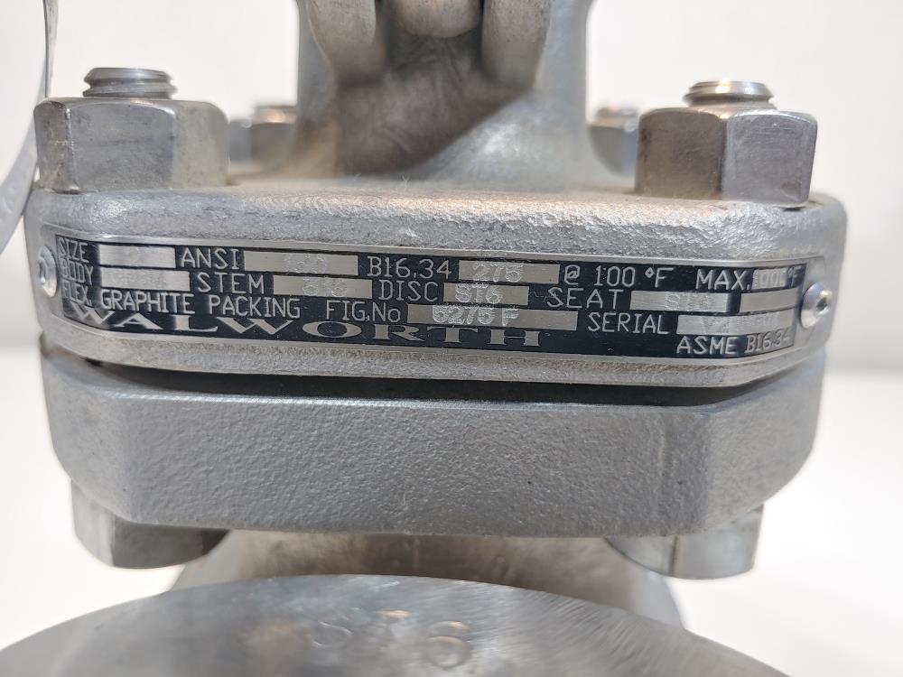 Walworth 2" 150# 5275F Globe Valve CF8M