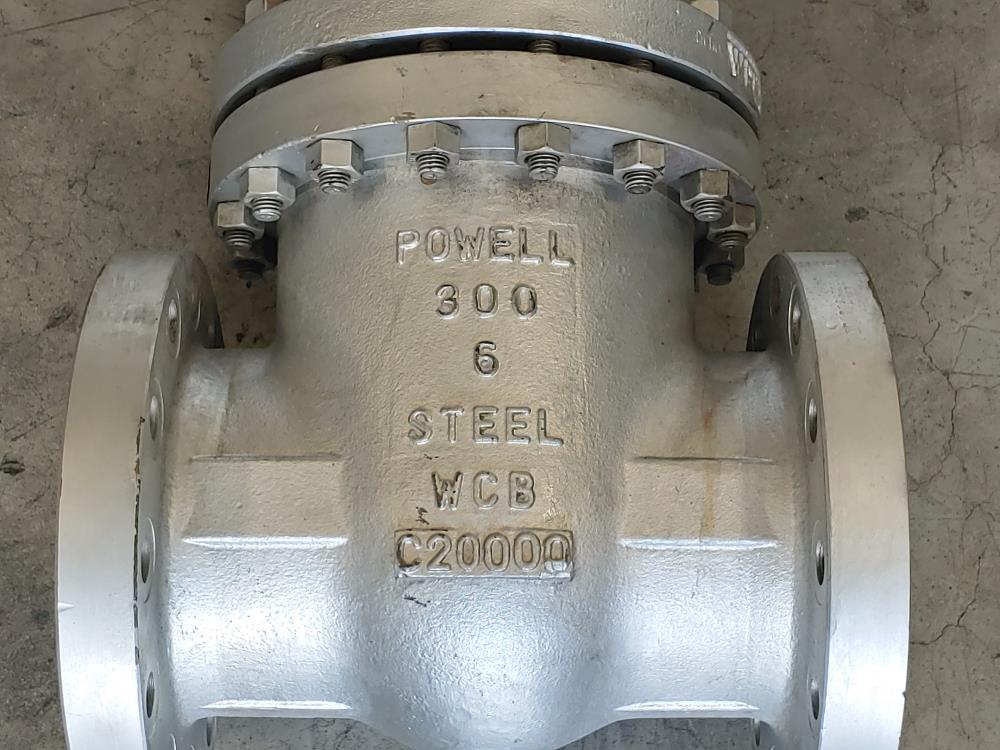 Powell 6" 300# WCB RF Gate Valve