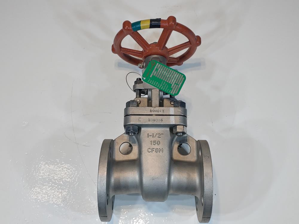 Ladish 1-1/2" 150# RF Gate CF8M Valve 