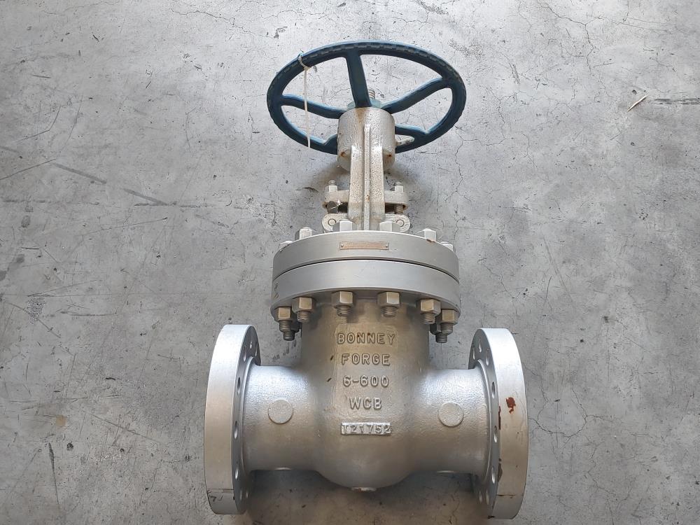 Bonney 6" 600# RF WCB Gate Valve