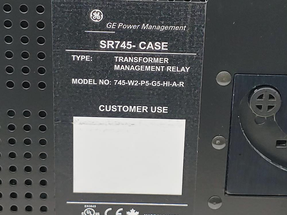 General Electric 745-W2-P5-G5-HI-A-R Transformer Protection System