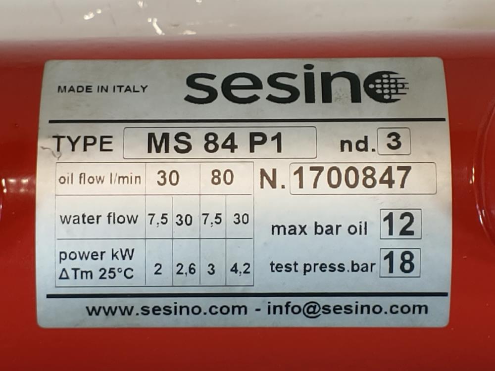 Sesino Oil / Water Heat Exchanger MS 84 P1